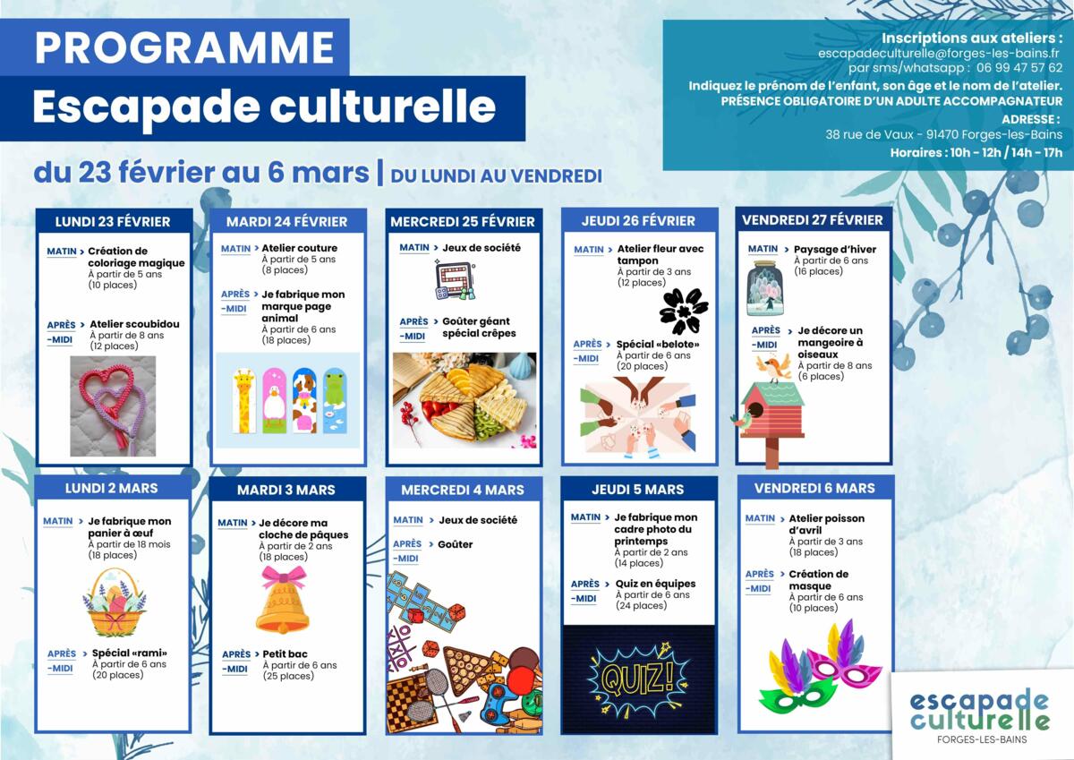 Vacances à l'Escapade culturelle🎲