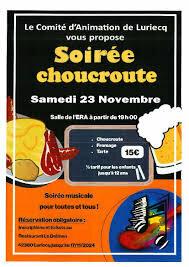 Soirée choucroute à Luriecq