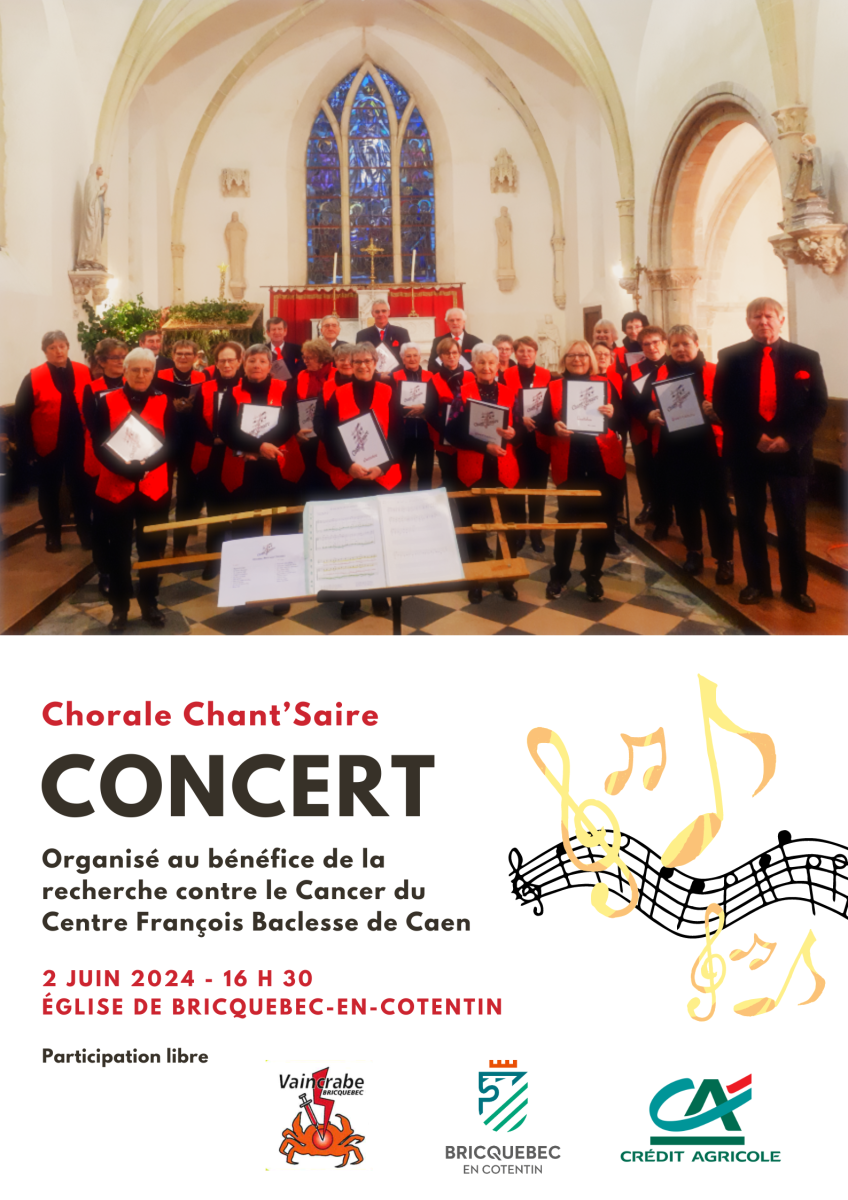 Concert Chant'Saire organisé par l'association VAINCRABE