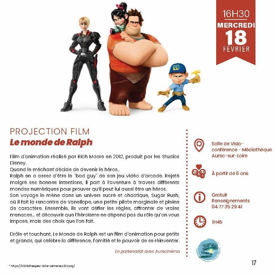 🎬 Projection du film "Le monde de Ralph"