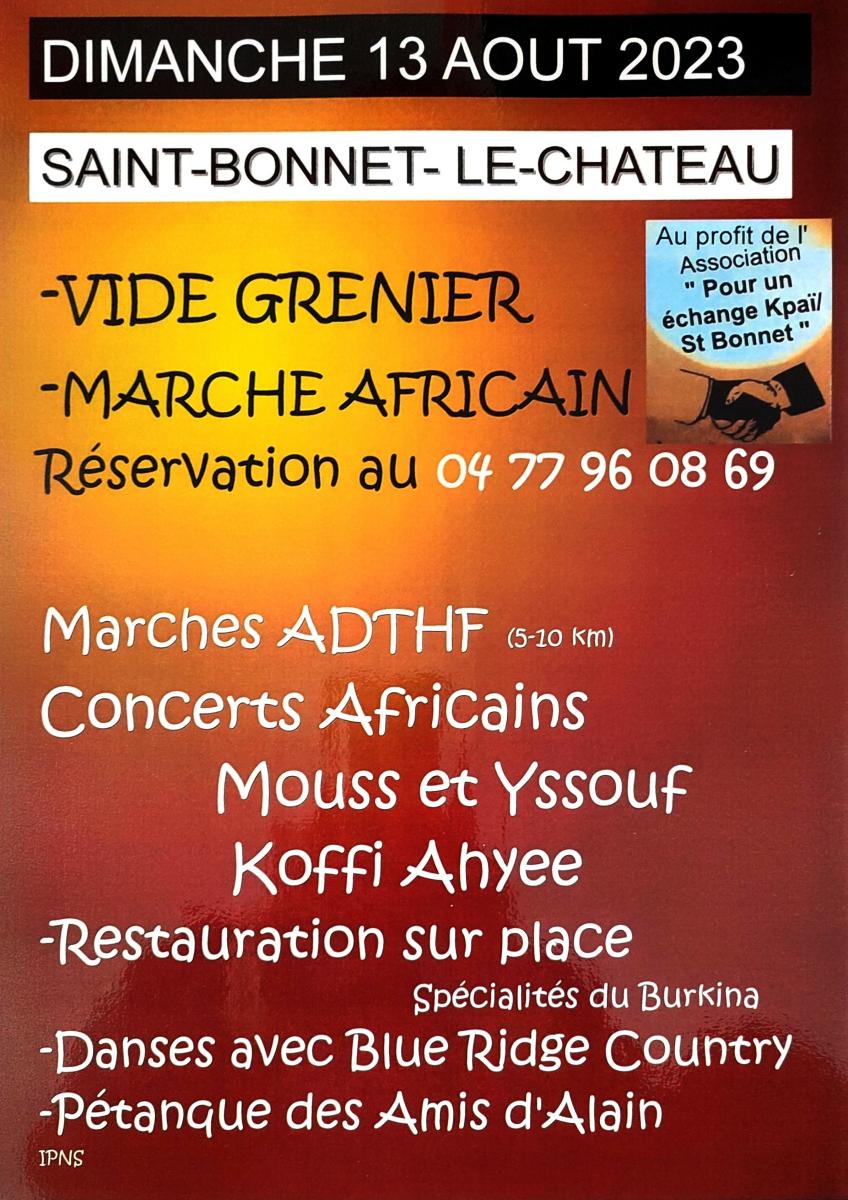 Marché africain et vide grenier