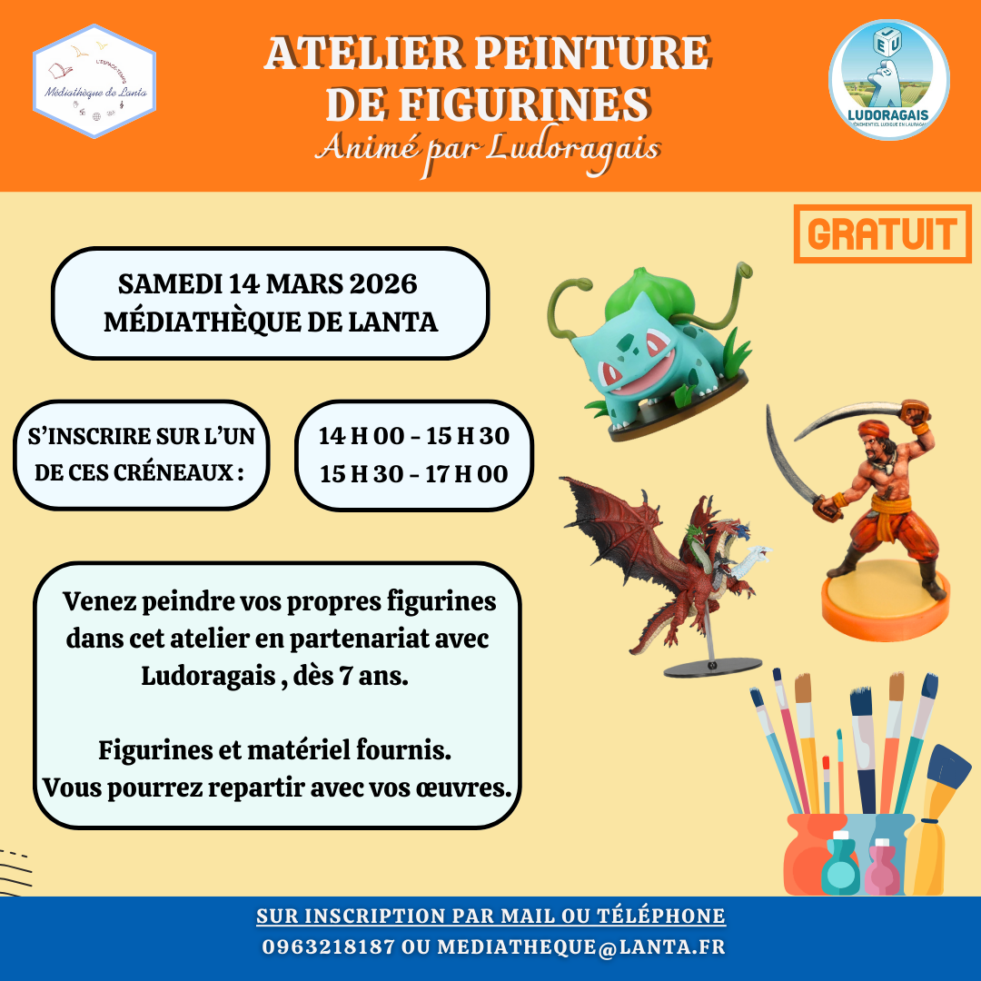 Médiathèque : Peinture sur figurine avec Ludoragais