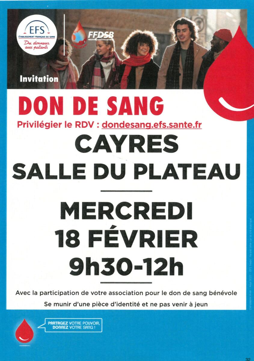 DON DU SANG - CAYRES
