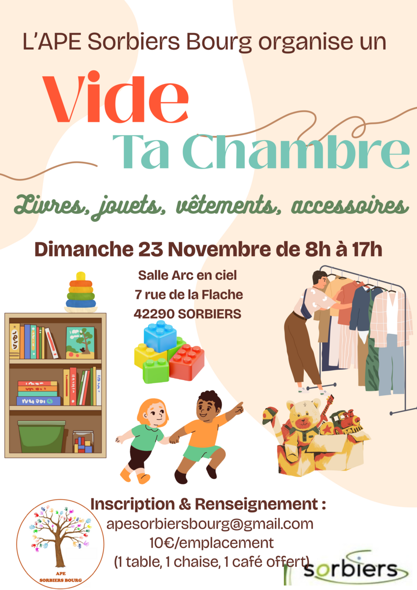 "Vide ta chambre" avec l'APE du Bourg