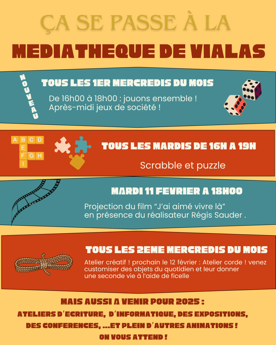 12/02 - 📌​Atelier créatif à la médiathèque : Cordes !