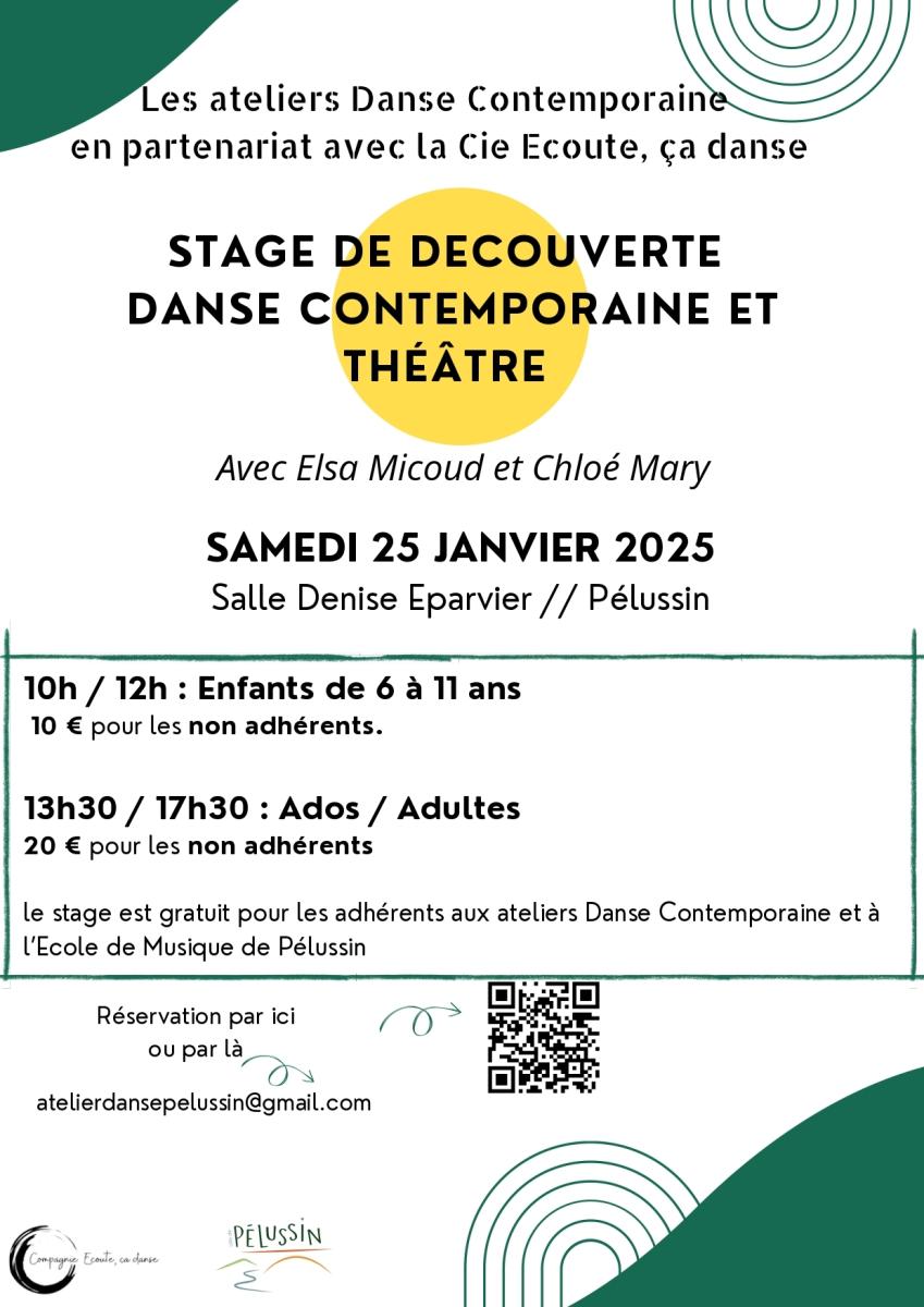 Stage découverte Danse contemporaine et Théâtre