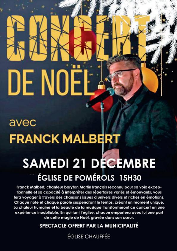 Concert de Noël avec Franck Malbert