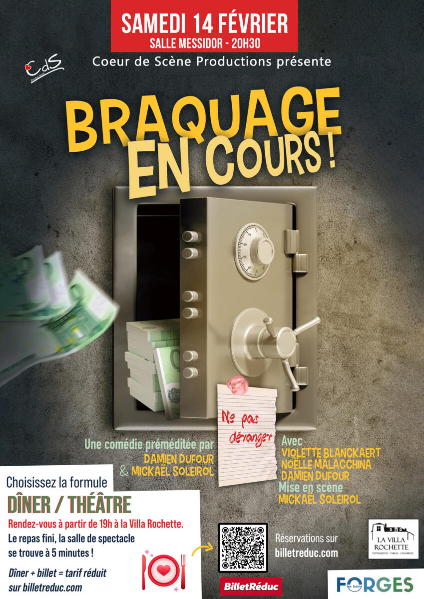 Spectacle « Braquage en cours » – Dîner/théâtre
