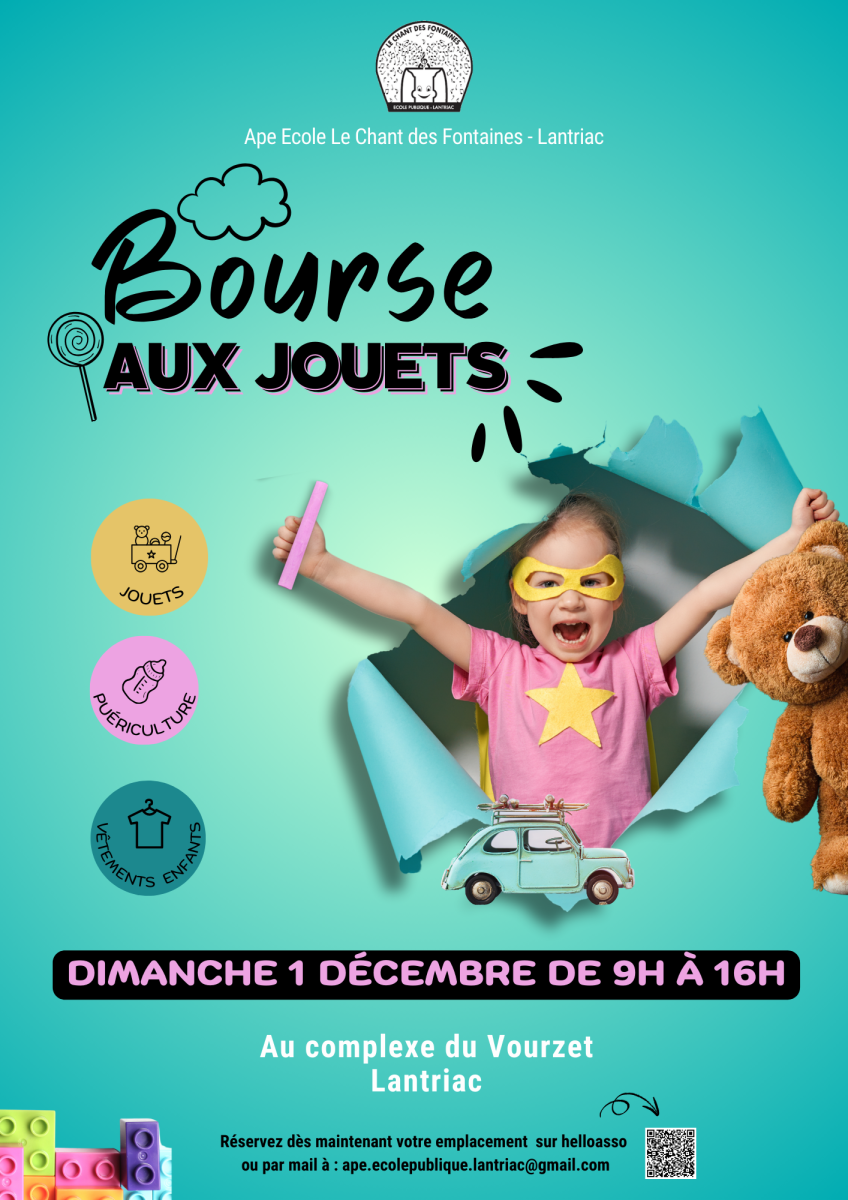 Bourse aux jouets, vêtements enfants et puériculture