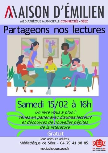 Partages de lectures à la médiathèque