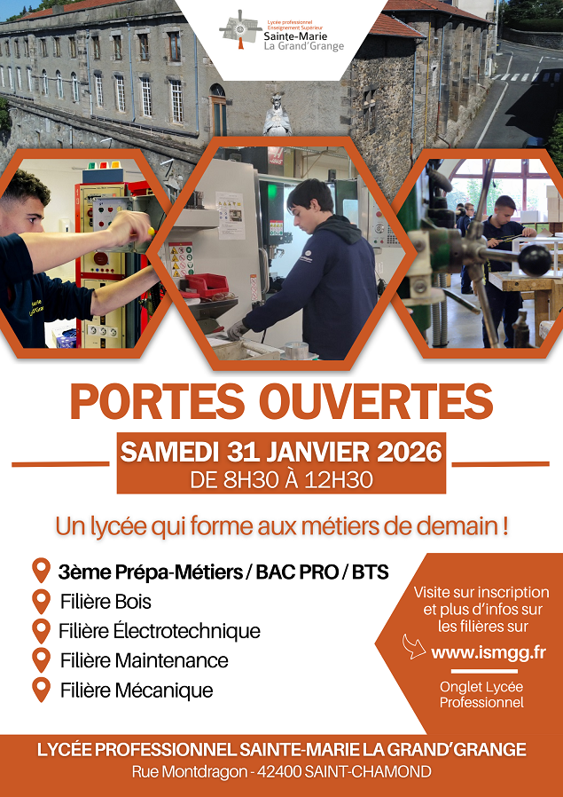 Portes ouvertes - Lycée professionnel Sainte-Marie La Grand'Grange