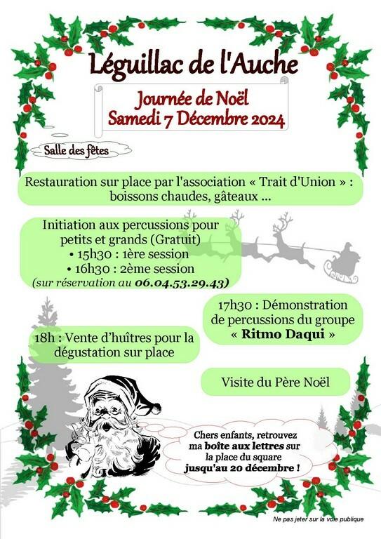 Journée de Noël LEGUILLAC DE L’AUCHE