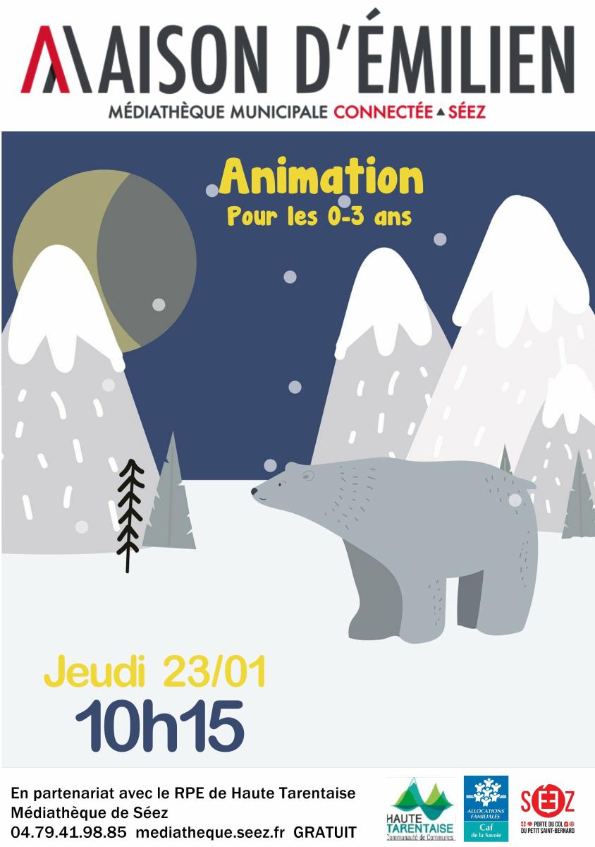 Animation 0-3 ans avec le RPE à la médiathèque