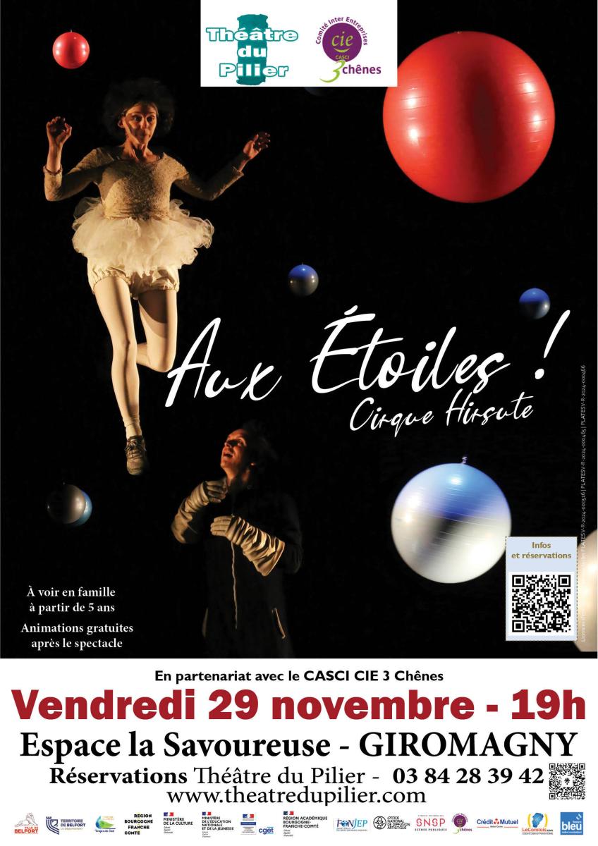 Spectacle de Fin d'année : "Aux Etoiles" le Vendredi 29 Novembre à 19h Théatre du Pillier