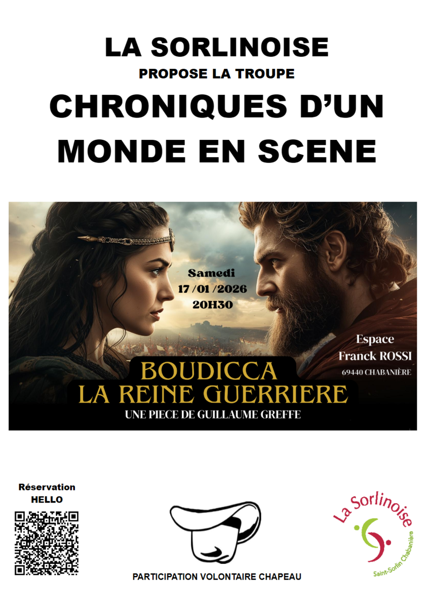 Théâtre : “BOUDICCA, la reine guerrière”