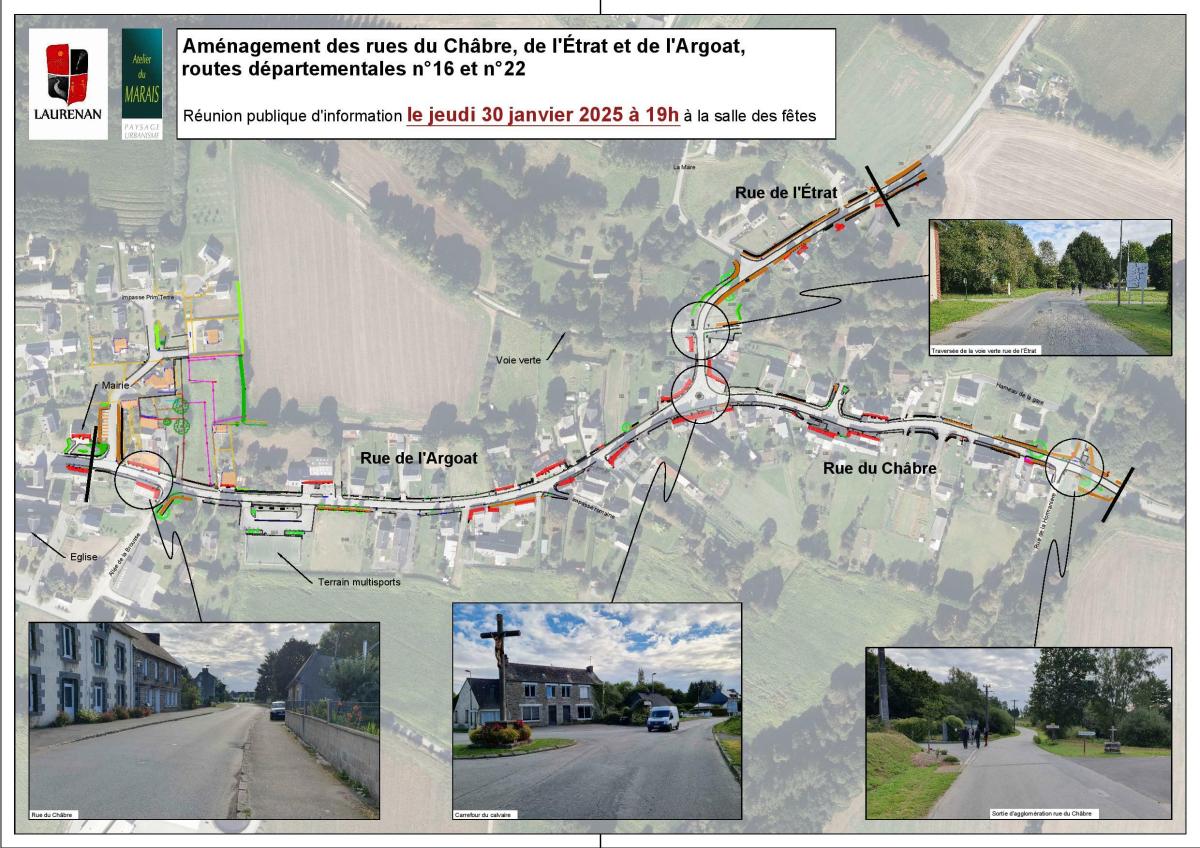 Réunion publique travaux rues de l'Argoat, Le Châbre et de l'Etrat