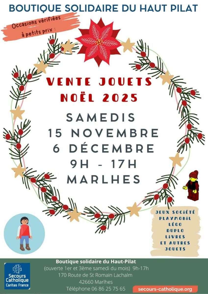 1ère vente de Noël à la Boutique Solidaire du Haut-Pilat à Marlhes