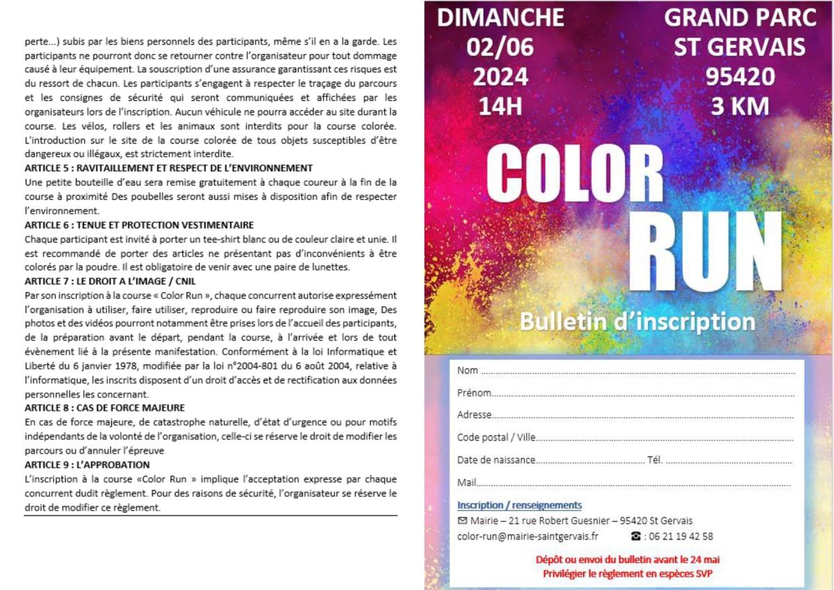 Color Run à Saint Gervais