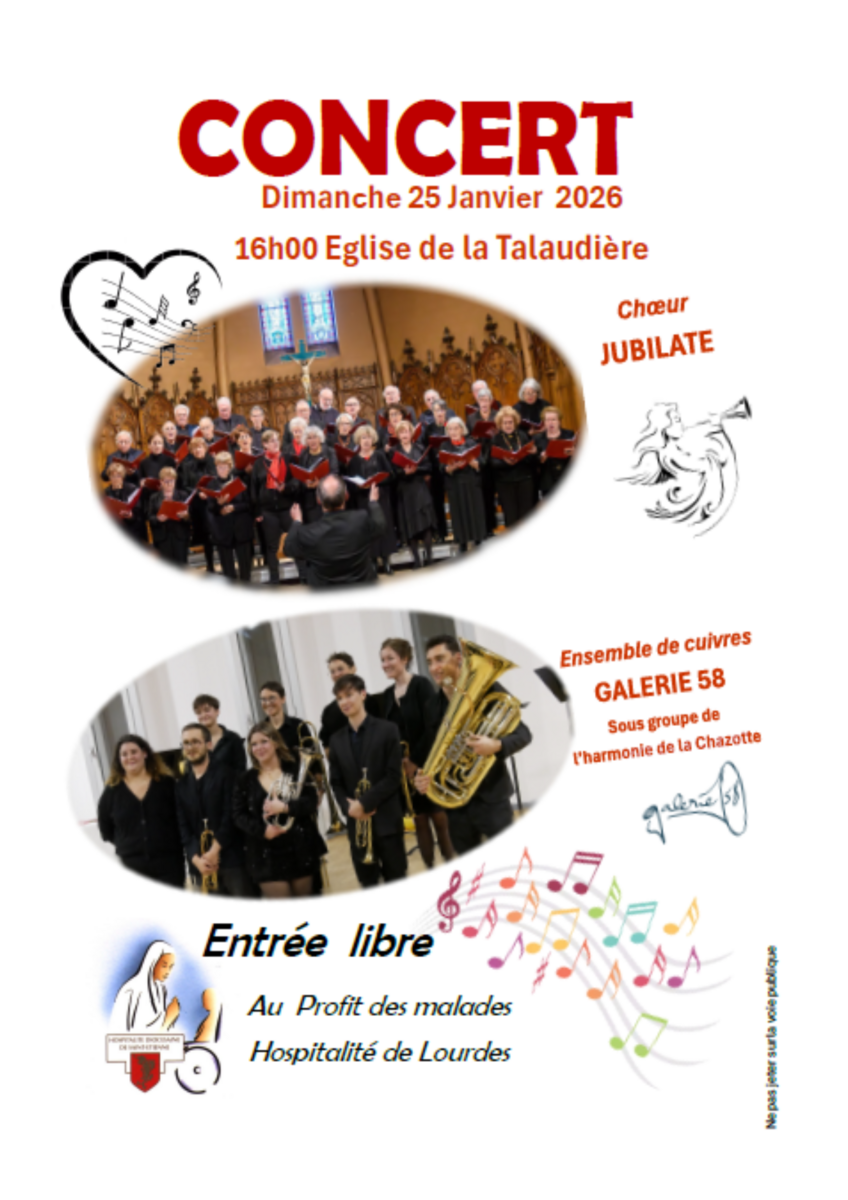 Concert au profit des malades - hospitalité de Lourdes