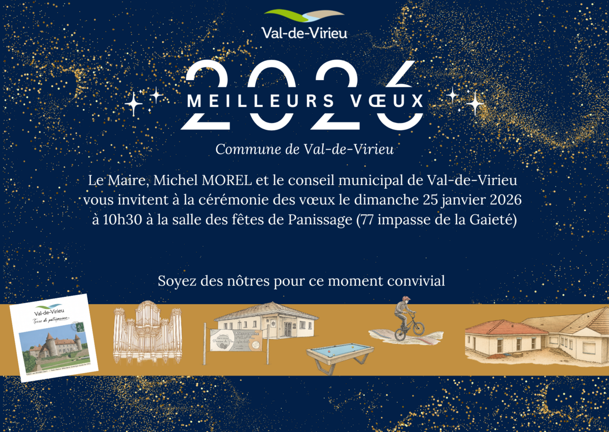 Invitation cérémonie des voeux à VAL DE VIRIEU