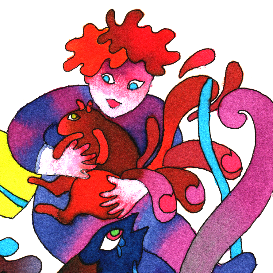 Une plume d'oiseau bleu