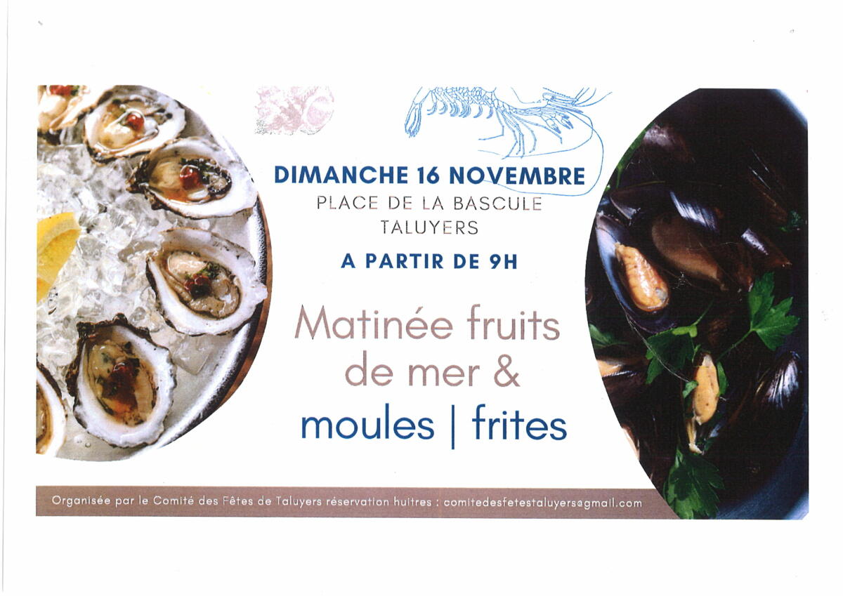 MATINEE FRUITS DE MER & MOULES/FRITES