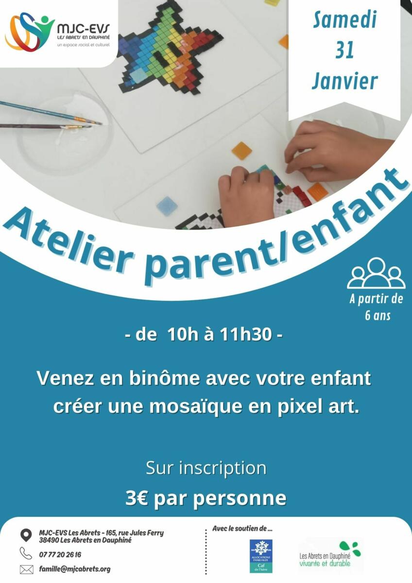 Atelier | Mosaïque pixel - MJC EVS Les Abrets