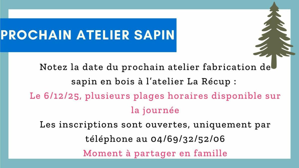 Atelier Sapin à La Récup