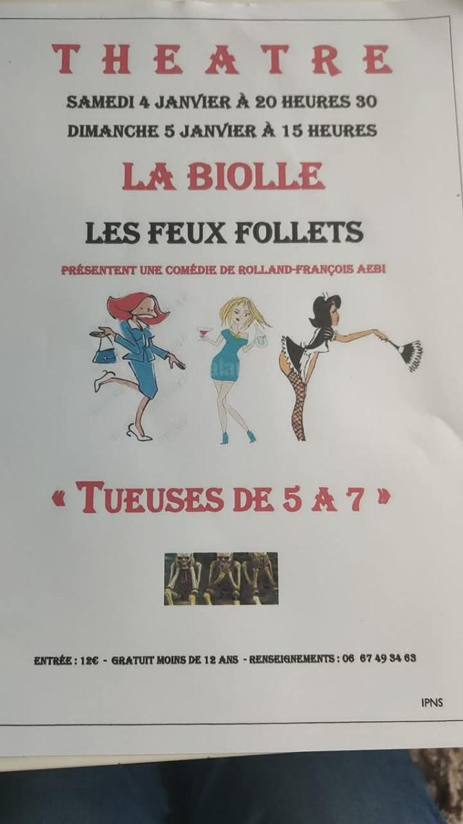 Les Feux Follets Pièce de Théâtre "Tueuses de cinq à sept"