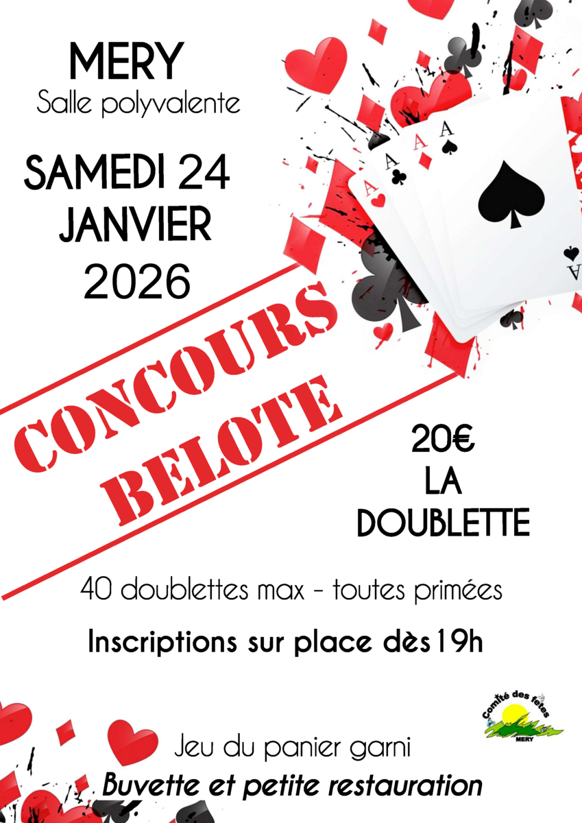 Concours de belote du Comité des Fêtes ♣️