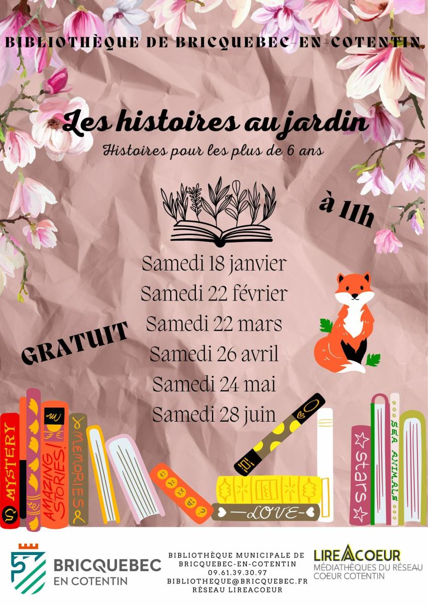 Les histoires au jardin de la bibliothèque