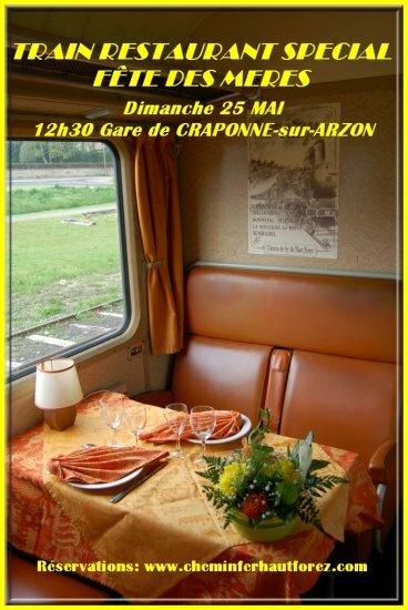 Train restaurant départ Craponne sur Arzon