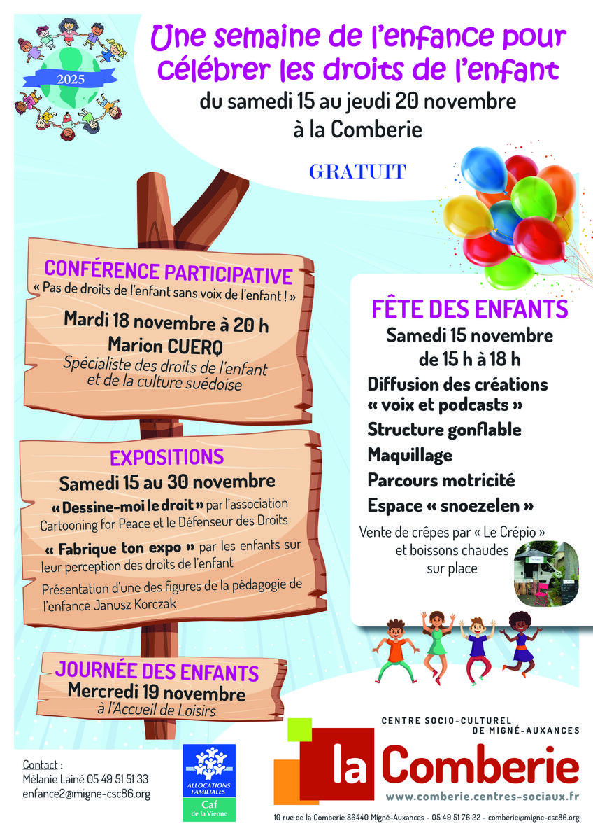 SEMAINE DE L'ENFANCE AU CSC LA COMBERIE