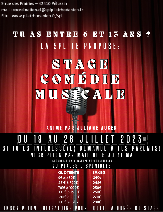Stage Comédie Musicale 6-13 ans