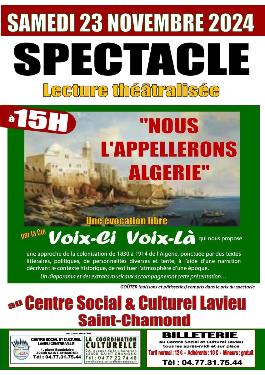 Spectacle - Nous l'appellerons Algérie