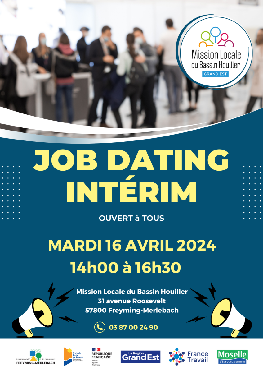 Job Dating Intérim - Mission local du Bassin Houiller
