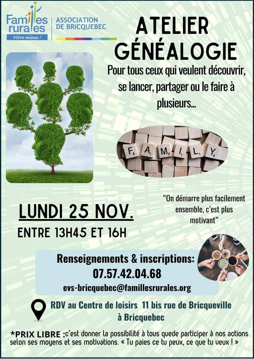 Atelier généalogie par EVS Familles rurales