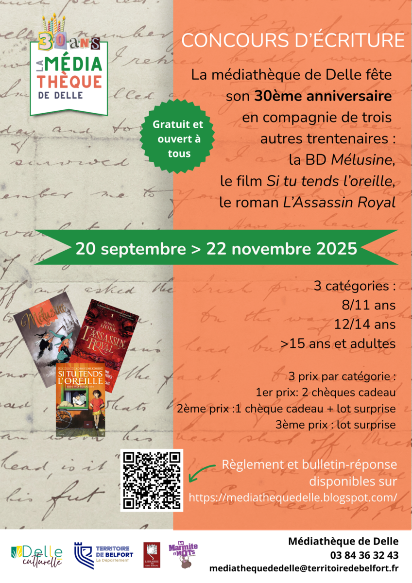 Concours d'écriture de la médiathèque