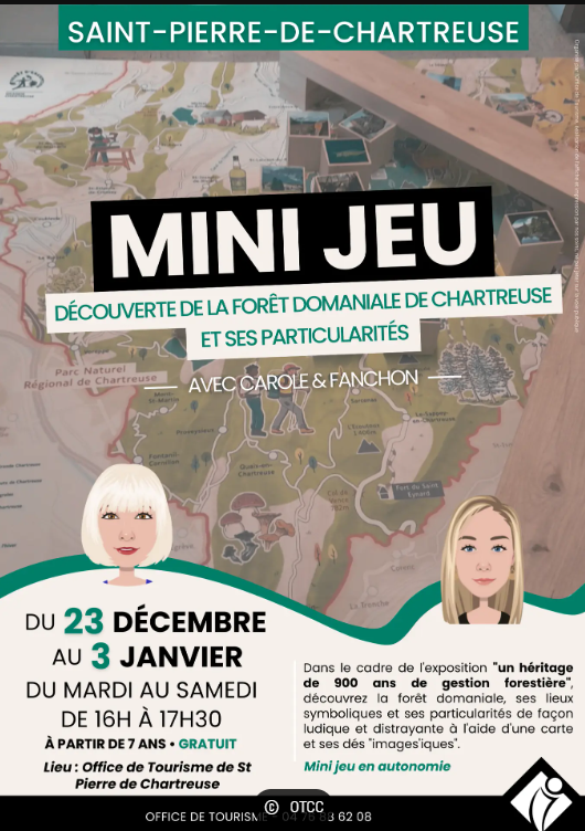 MINI-JEU : DÉCOUVERTE DE LA FORÊT DOMANIALE DE CHARTREUSE ET SES PARTICULARITÉS