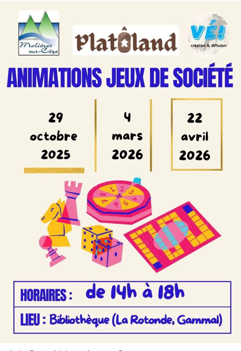 Jeux de société à la bibliothèque