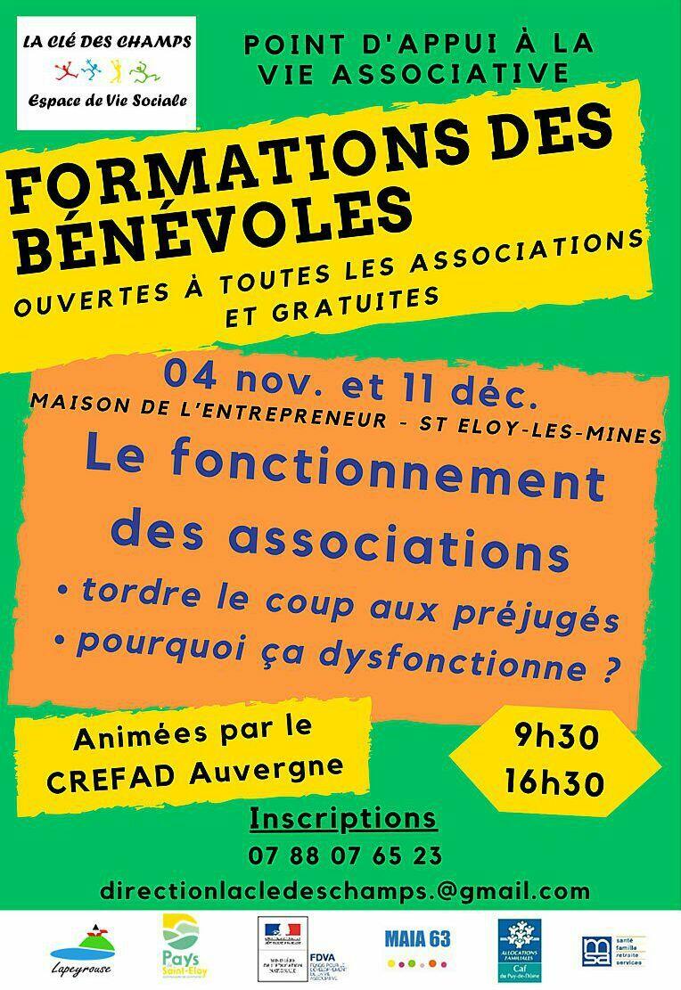 Formations à destination des bénévoles…