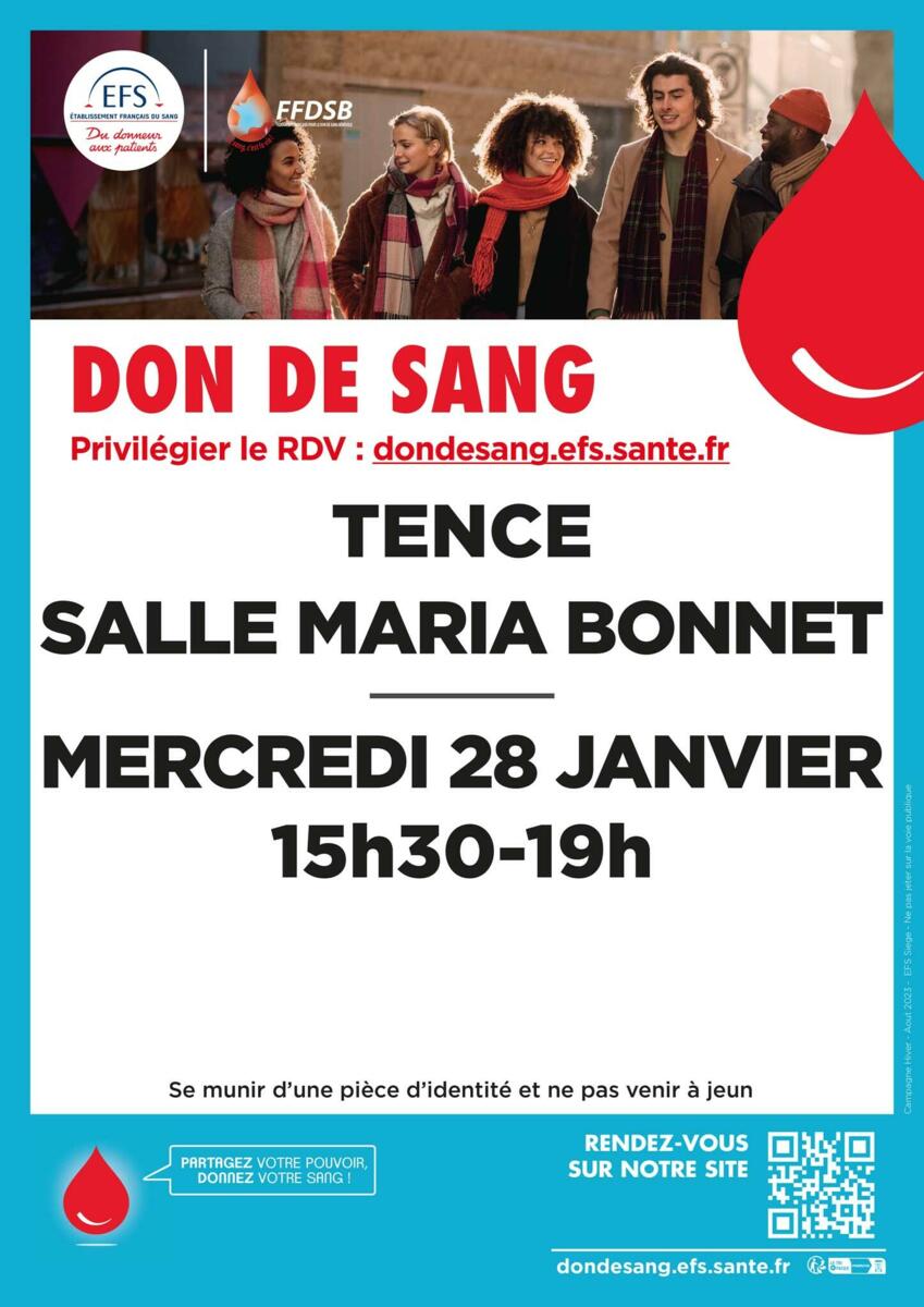 DON DU SANG À TENCE