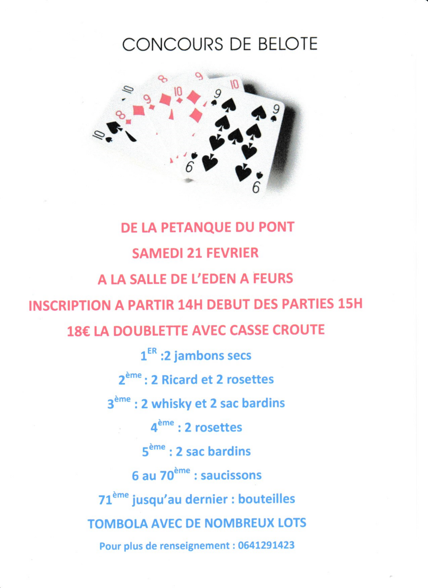 Concours de belote