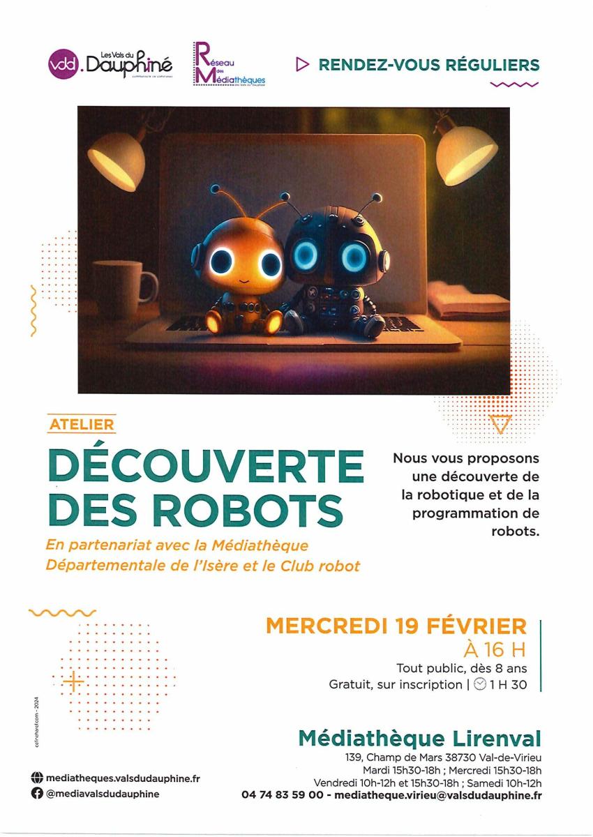 Atelier : DECOUVERTE DES ROBOTS