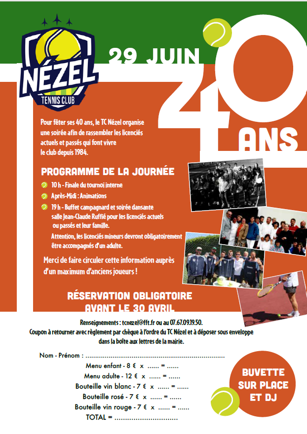 40 ans du Tennis club de Nézel