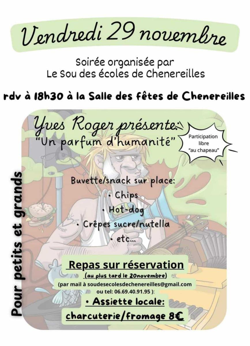 Soirée du Sou des écoles à Chenereilles