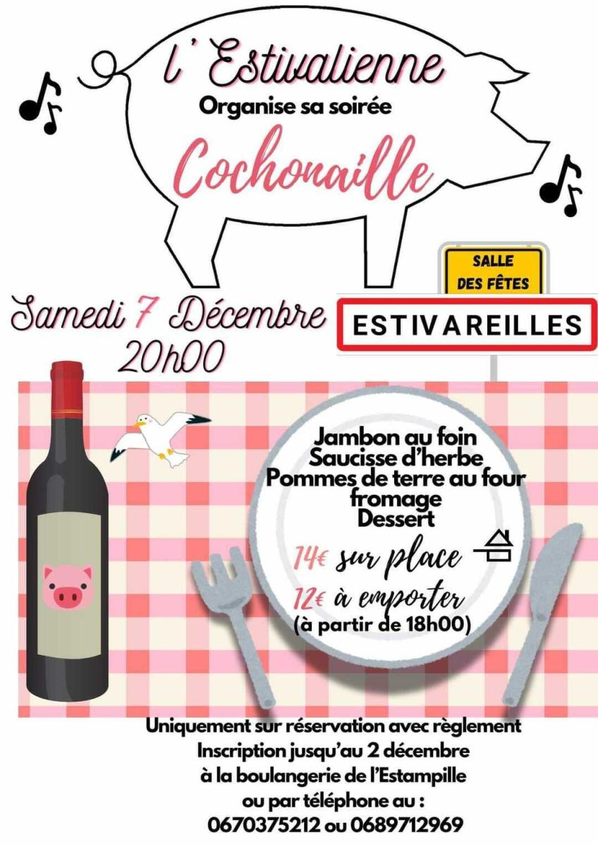 Soirée cochonaille à Estivareilles