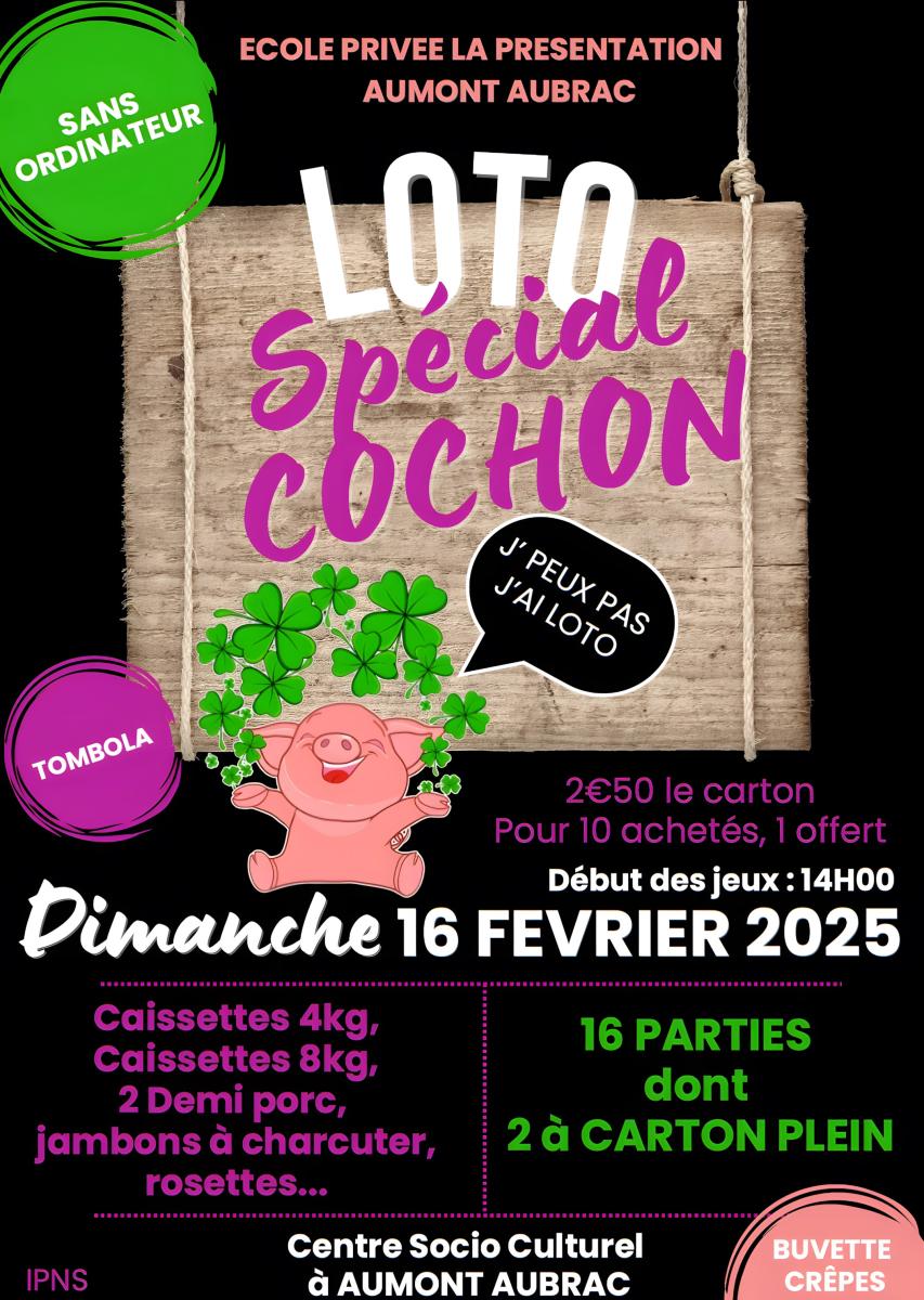 Loto spécial cochon