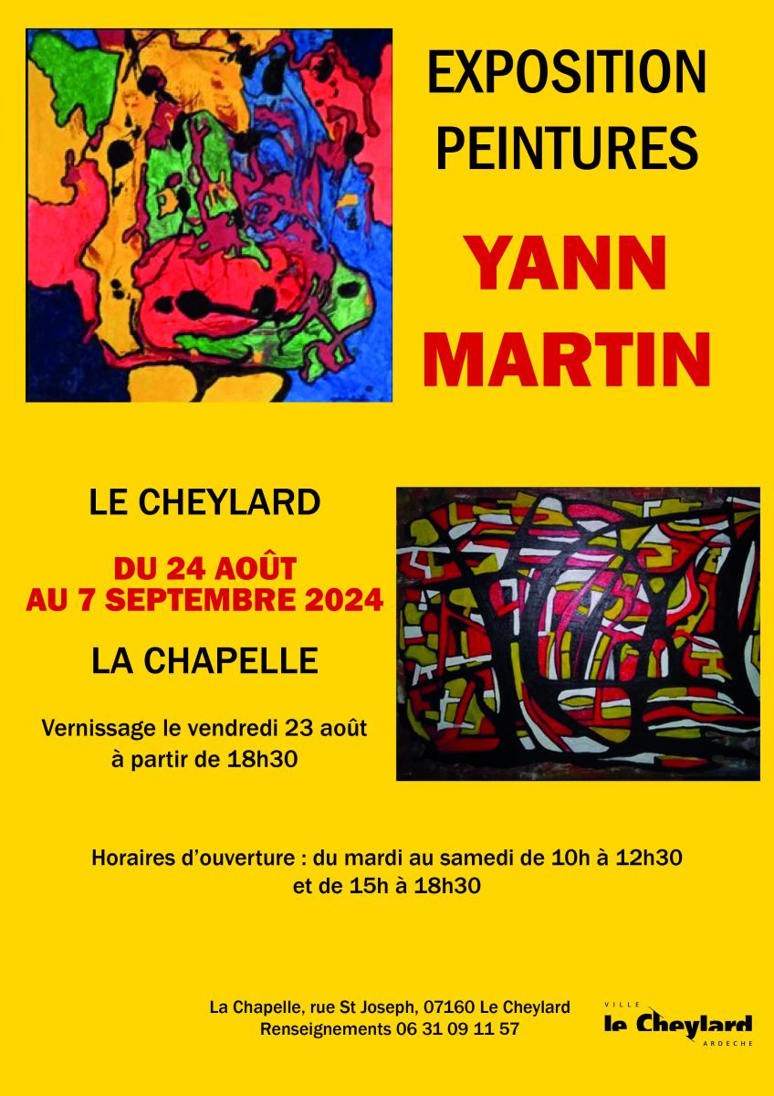 Exposition de peintures Yann MARTIN