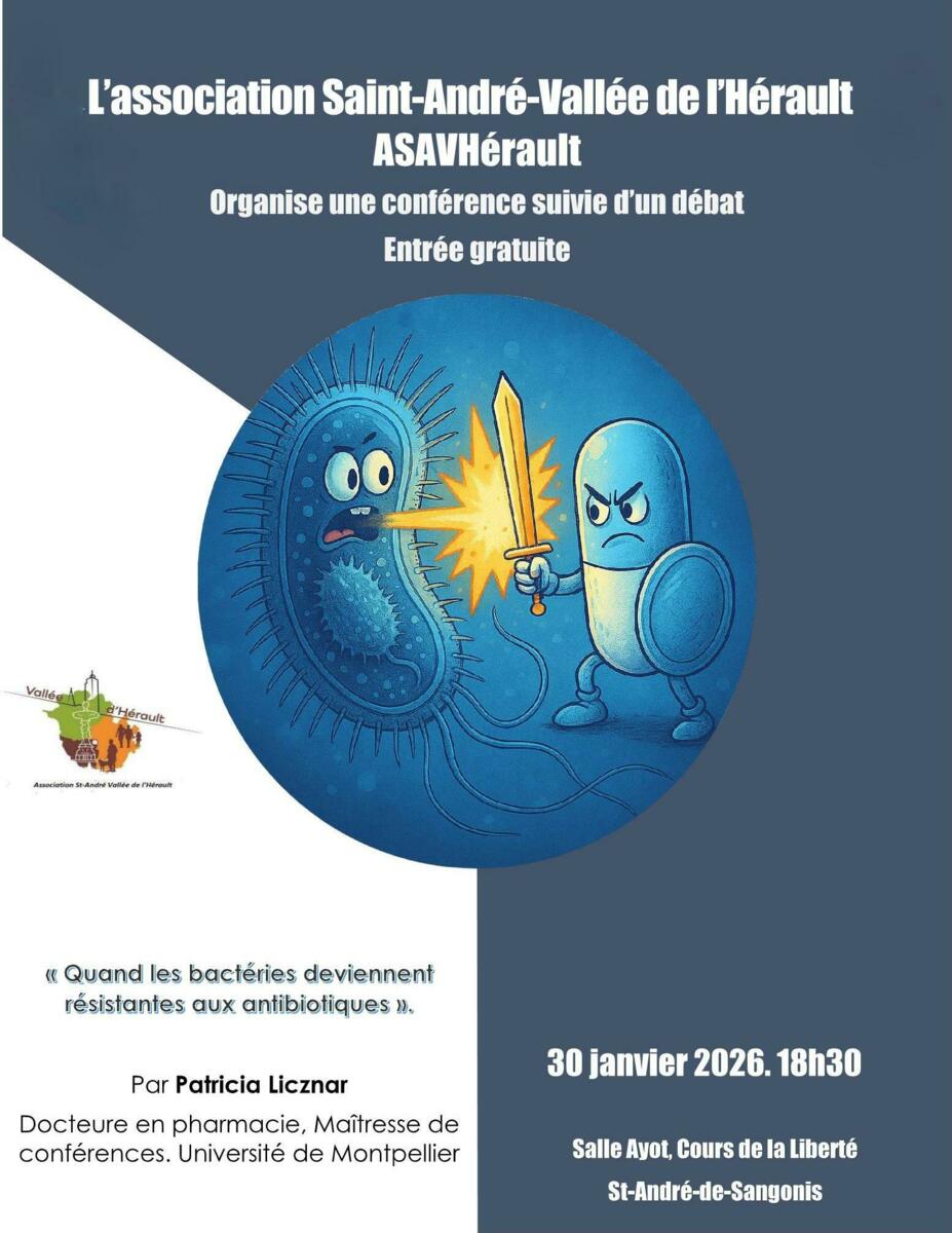 Conférence "quand les bactéries deviennent résistantes aux antibiotiques"